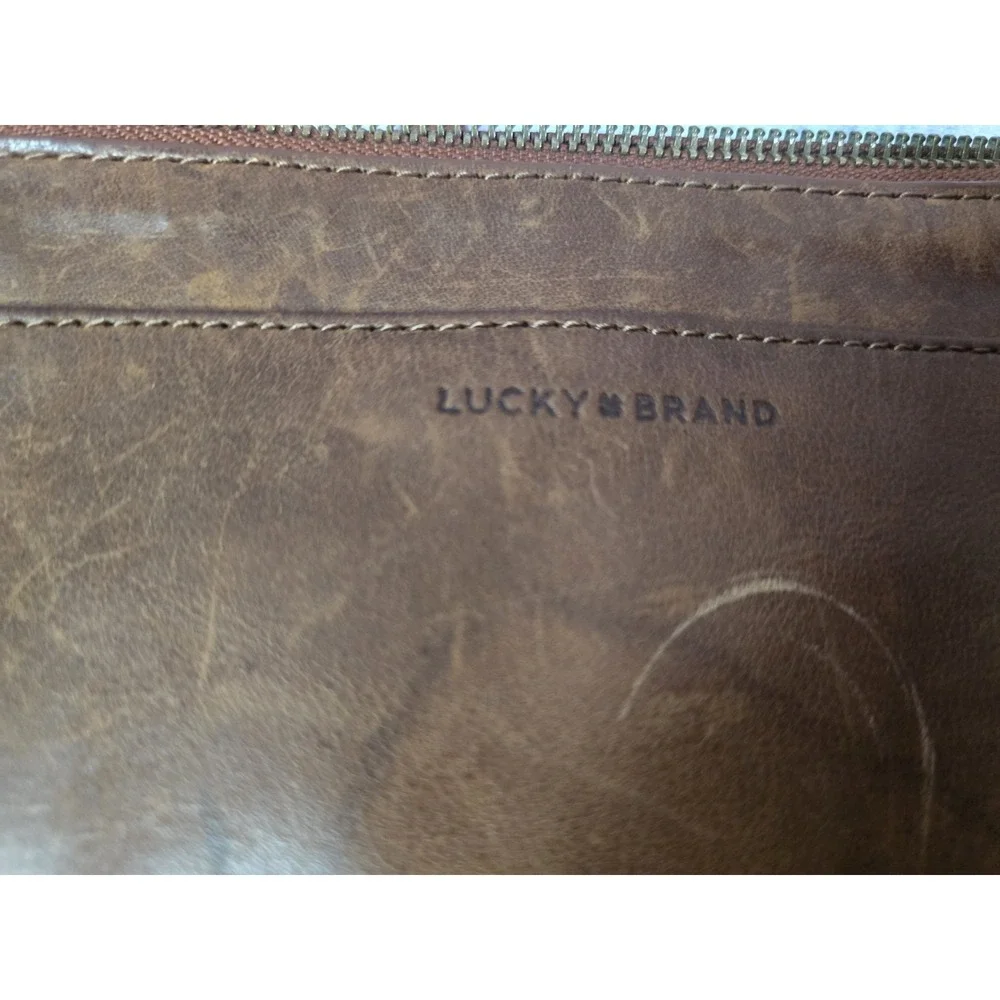 Lucky Brand Brown Leather Hobo Bag Shoulder Purse Vintage